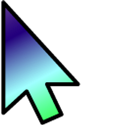 Night Flower Gradient Green Blue Purple Arrow Cursor