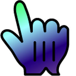 Night Flower Gradient Green Blue Purple Hand Cursor