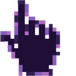 Night Sky Pixel Purple Hand Cursor