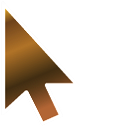 Nut Butter Brown Gradient Arrow Cursor