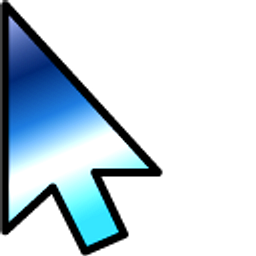 Ocean View Gradient Blue Arrow Cursor