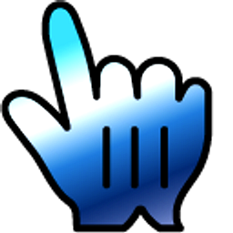 Ocean View Gradient Blue Hand Cursor