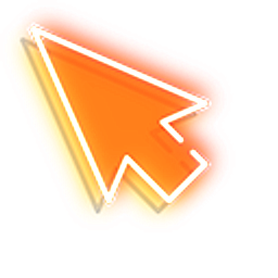 Orange Arrow Neon Arrow Cursor