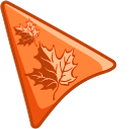 Orange Autumn Leaves on an Orange Background Arrow Cursor