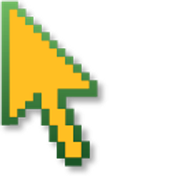 Orange Fruit Pixel Arrow Cursor