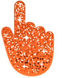 Orange Glitter Hand Cursor