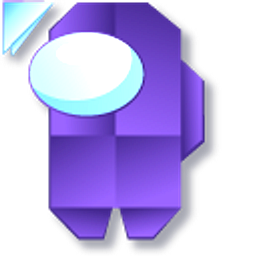 Origami Among Us Purple Character Arrow Cursor