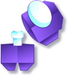 Origami Among Us Purple Character Hand Cursor