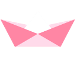 Origami Blue and Pink Boats Hand Cursor