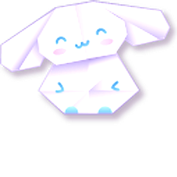 Origami Cinnamoroll White Blue Hand Cursor