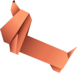 Origami Dachshund Dog Brown Arrow Cursor