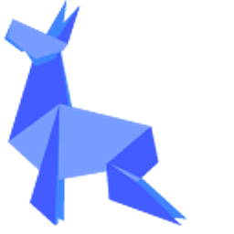 Origami Dobermann Dog Blue Arrow Cursor