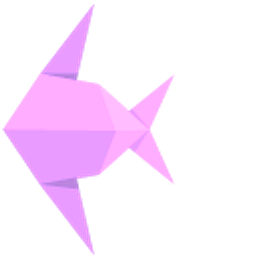 Origami Dory Fish Purple Hand Cursor