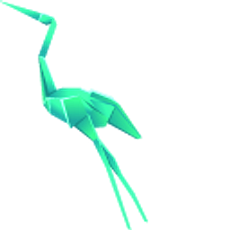 Origami Green Stork Green Arrow Cursor