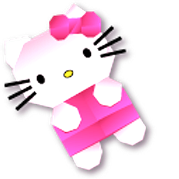 Origami Hello Kitty Pink Arrow Cursor