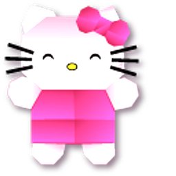 Origami Hello Kitty Pink Hand Cursor