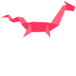 Origami Japanese Red and Green Dragons Hand Cursor