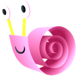 Origami Pink Snail and Green Leaf Arrow Cursor