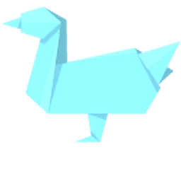 Origami Yellow and Blue Goose Hand Cursor