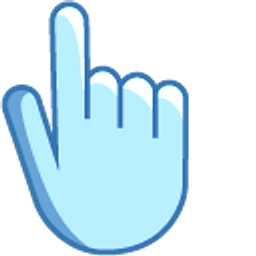 Pale Blue Hand Cursor