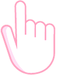 Pale Pink Hand Cursor