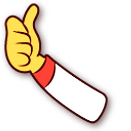 PaRappa the Rapper Paula Fox Thumbs Up Yellow Arrow Cursor