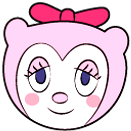 PaRappa the Rapper Sweety Bancha and Bow Red Pink Hand Cursor