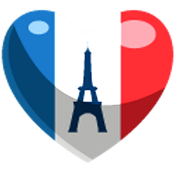 Paris Olympic Games 2024 Red Blue White Heart Eiffel Tower Hand Cursor
