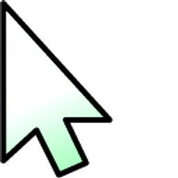 Pastel Green Gradient Arrow Cursor