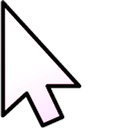 Pastel Red Gradient Arrow Cursor