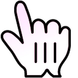 Pastel Red Gradient Hand Cursor