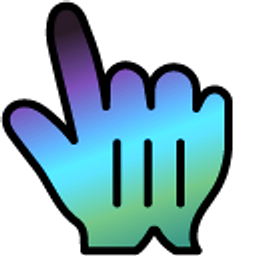 Peacock Feather Gradient Blue Green Purple Hand Cursor