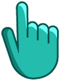 Persian Green Hand Cursor