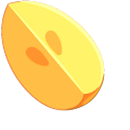 Persimmon Fruit Slice Orange Arrow Cursor