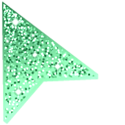 Pigment Green Glitter Arrow Cursor