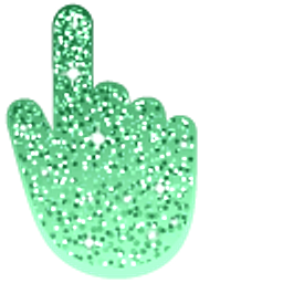 Pigment Green Glitter Hand Cursor