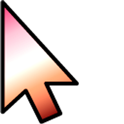 Pink Brown Gradient Arrow Cursor