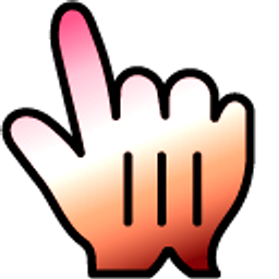 Pink Brown Gradient Hand Cursor