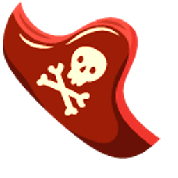 Pirate Skull and Bones Brown Hat Arrow Cursor