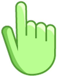Pistachio Green Hand Cursor