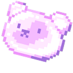 Plush Purple Teddy Bear Pixel Arrow Cursor