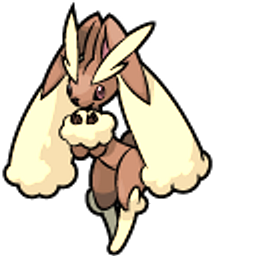 Pokemon Buneary and Lopunny Brown Hand Cursor