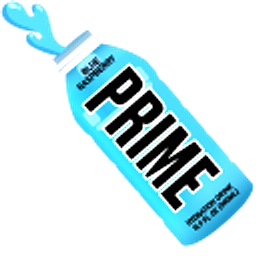 Prime Blue Raspberry Hydration Drink Arrow Cursor