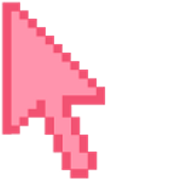 Puce Pink Pixel Arrow Cursor