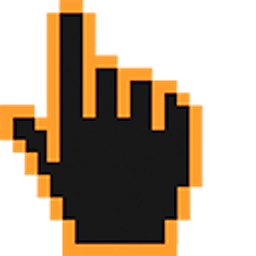 Pumpkin Pixel Hand Cursor