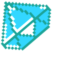 Purple and Blue Diamond Pixel Arrow Cursor