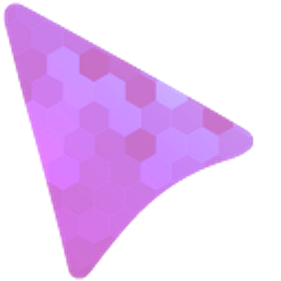 Purple Blue Hexagons Arrow Cursor