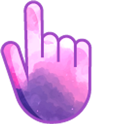 Purple Clouds Pink Hand Cursor