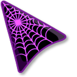 Purple Spider Web on Dark Background Arrow Cursor