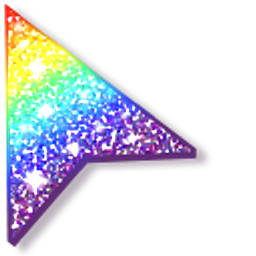 Rainbow Glitter Arrow Cursor